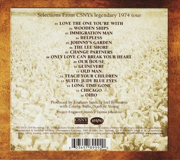 Crosby, Stills, Nash and Young CSNY 1974 : Back